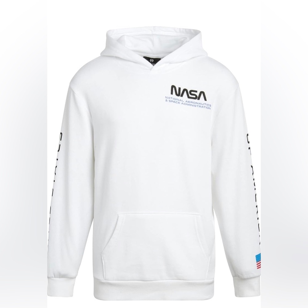 Men’s large white NASA Graphic Pullover hoodie